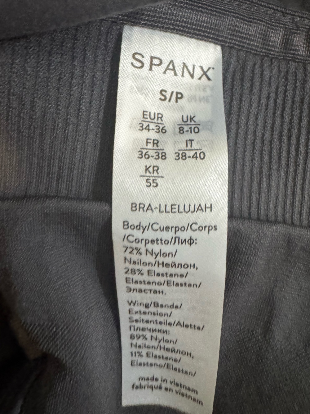 Spanx Bra-llelujah Bralette in Chrome Grey Size Small - Picture 9 of 9